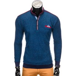 Bluzy męskie: BLUZA MĘSKA BEZ KAPTURA B755 – GRANATOWA