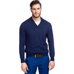 Sweter ALESSANDRO SWG000049. Pomarańczowe swetry męskie Giacomo Conti, na zimę, m, bez wzorów, z bawełny, bez kołnierzyka, bez kaptura. Za 299,00 zł.