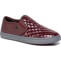 Tenisówki GEOX - J Kalispera G. R J944GR 00254 C7357 S Dk Burgundy. Czerwone trampki dziewczęce Geox, bez wzorów, z gumy, bez zapięcia. Za 259,00 zł.