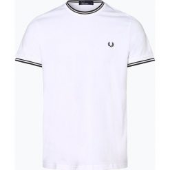 Fred Perry - T-shirt męski, biały. Białe t-shirty męskie Fred Perry, s, w paski, prążkowane, klasyczne, bez kołnierzyka. Za 229,95 zł.