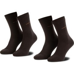 Zestaw 2 par wysokich skarpet męskich JOOP! - Basic Soft Cotton 900.000 Mocca/Dark Brown. Pomarańczowe skarpetki męskie JOOP!, bez wzorów, z elastanu. Za 59,00 zł.