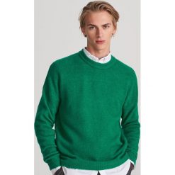 Gładki sweter - Zielony. Zielone swetry damskie Reserved, s, bez wzorów, bez kołnierzyka, bez kaptura. W wyprzedaży za 79,99 zł.