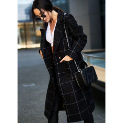 Płaszcz Libre Krata Kolor Black L. Czarne płaszcze damskie LIGARI, s, bez wzorów, z elastanu. Za 229,00 zł.