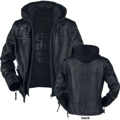 AC/DC Rock & Roll - Will Never Die Kurtka skórzana czarny. Czarne kurtki męskie marki AC/DC, xl, z aplikacjami, klasyczne. Za 894,90 zł.