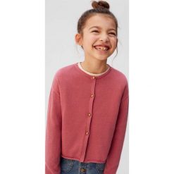 Mango Kids - Kardigan dziecięcy Miley 110-164 cm. Różowe swetry dziewczęce z bawełny. Za 59,90 zł.