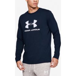 Under Armour Sportstyle Koszulka Niebieski. Niebieskie podkoszulki męskie Under Armour, l, z nadrukiem, z bawełny, z długim rękawem. Za 137,95 zł.