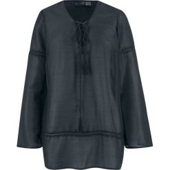 Tunika plażowa bonprix czarny. Czarne tuniki damskie marki bonprix, z tkaniny. Za 54,99 zł.