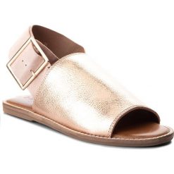 Sandały INUOVO - 8646 Rose Gold. Żółte klapki damskie marki Inuovo, bez wzorów, ze skóry, bez obcasa, na obcasie. W wyprzedaży za 169,00 zł.