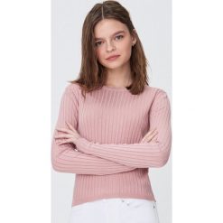 Prążkowany sweter - Różowy. Różowe swetry damskie Sinsay, s, bez wzorów, prążkowane, bez rękawów, bez kaptura. W wyprzedaży za 31,99 zł.