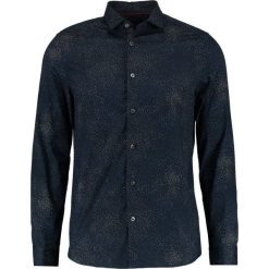 Koszule męskie na spinki: Burton Menswear London NAVY PIXALLATED Koszula navy