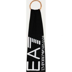 EA7 Emporio Armani - Szalik. Czarne szaliki męskie EA7 Emporio Armani, bez wzorów, z dzianiny. Za 289,90 zł.