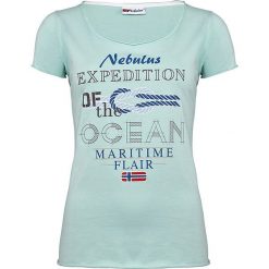 T-shirty damskie: Koszulka „Vitus” w kolorze turkusowym