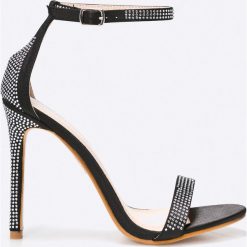 Public Desire - Sandały. Czarne sandały damskie marki Public Desire, z materiału, na obcasie. W wyprzedaży za 79,90 zł.