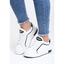 Biało-Czarne Buty Sportowe Love Me Too. Białe buty sportowe damskie Born2be, z materiału. Za 89,99 zł.