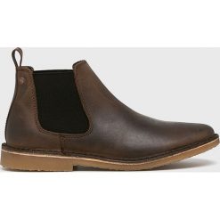 Jack & Jones - Półbuty. Brązowe półbuty skórzane męskie marki Jack & Jones, z okrągłym noskiem. Za 339,90 zł.