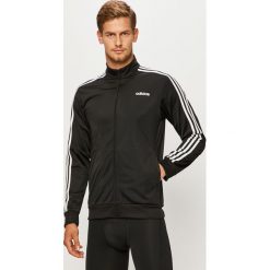 Adidas - Bluza. Czarne bluzy męskie Adidas, s, z aplikacjami, z poliesteru, z kapturem, bez rękawów, bez kaptura. Za 229,90 zł.