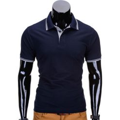 KOSZULKA MĘSKA POLO BEZ NADRUKU S710 - GRANATOWA. Niebieskie koszulki polo męskie marki Inny, s, z nadrukiem. Za 49,00 zł.