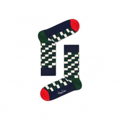 Skarpetki Happy Socks - Holiday XMAS (FIO01-7002). Szare skarpetki męskie marki Happy Socks, w kolorowe wzory, z bawełny. Za 34,90 zł.
