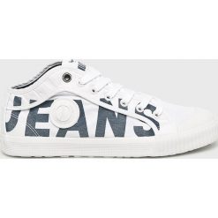 Pepe Jeans - Trampki Industry Logo. Białe trampki męskie marki Pepe Jeans, z jeansu, na sznurówki. Za 299,90 zł.