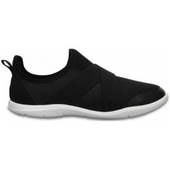 Crocs Buty Swiftwater X-Strap Black/White w6 36-37. Czarne buty sportowe damskie Crocs, bez wzorów, bez obcasa. W wyprzedaży za 199,00 zł.