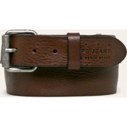 Pepe Jeans - Pasek skórzany New Moreto. Pomarańczowe paski męskie Pepe Jeans, w paski, z jeansu. W wyprzedaży za 129,90 zł.