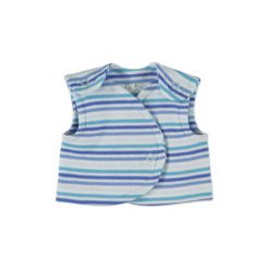Fixoni Boys Kamizelka w paski kolor niebieski - Gr.44. Niebieskie bluzy niemowlęce Fixoni, w paski, z bawełny, bez rękawów, bez kaptura. Za 39,00 zł.