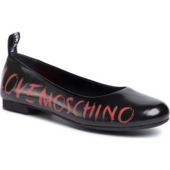 Baleriny LOVE MOSCHINO - JA11051G1BIE0000 Nero. Czarne baleriny damskie Love Moschino, bez wzorów, ze skóry, klasyczne, bez obcasa, bez zapięcia. Za 729,00 zł.