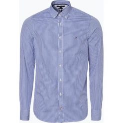 Tommy Hilfiger - Koszula męska, niebieski. Niebieskie koszule męskie TOMMY HILFIGER, s, w paski, eleganckie, bez kołnierzyka, bez rękawów. Za 249,95 zł.