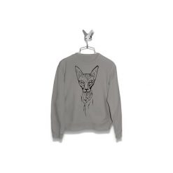 Bluza Czworooki Kot Damska. Szare bluzy damskie Failfake, xs, bez wzorów, bez rękawów, bez kaptura. Za 160,00 zł.