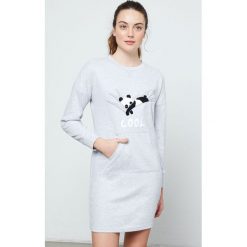 Etam - Koszula nocna Jewel. Szare piżamy damskie Etam, s, z nadrukiem, z bawełny, bez rękawów. Za 139,90 zł.
