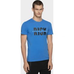 T-shirt męski TSM008 - niebieski. Niebieskie koszulki męskie xxl. W wyprzedaży za 39,99 zł.