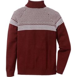 Golfy męskie: Sweter z golfem Regular Fit bonprix czerwony klonowy