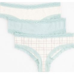 Majtki hipster 3 pack - Beżowy. Brązowe majtki damskie Reserved, s. W wyprzedaży za 29,99 zł.