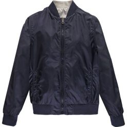 Mek - Kurtka bomber dziecięca 122-170 cm. Niebieskie kurtki chłopięce Mek, bez wzorów, z tkaniny, krótkie, bez kaptura. W wyprzedaży za 199,90 zł.
