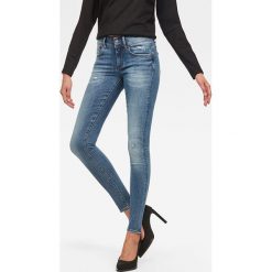 Dżinsy "Lynn" - Super Skinny fit - w kolorze niebieskim. Niebieskie rurki damskie G-Star, l, w paski. W wyprzedaży za 312,95 zł.