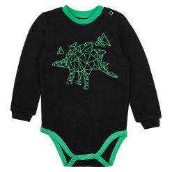 Garnamama Chłopięce Body Z Dinozaurem 86 Czarne. Czarne body niemowlęce marki Garnamama, bez wzorów, z materiału, bez rękawów. Za 35,00 zł.