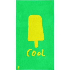 Kąpielówki męskie: Ręcznik plażowy „Popsicle” w kolorze zielono-żółtym