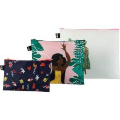 Saszetki Zip Pockets 3 szt. Celeste Wallaert Grlz Band, Night Night, Joyful and Free. Saszetki damskie LOQI, bez wzorów, eleganckie, średnie, bez dodatków. Za 63,00 zł.