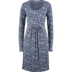 Sukienka shirtowa z długim rękawem bonprix kobaltowy w kwiaty. Niebieskie sukienki damskie bonprix, w kwiaty, bez kołnierzyka, z długim rękawem, długie. Za 59,99 zł.