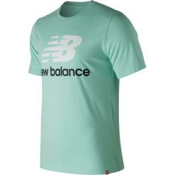 New Balance T-Shirt męski miętowy MT91546LR. Zielone koszulki męskie New Balance, m, bez wzorów, bez kołnierzyka, bez rękawów. Za 59,00 zł.