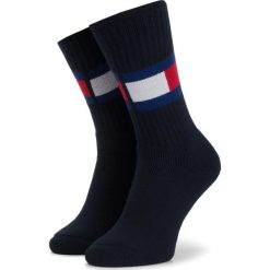 Skarpety Wysokie Unisex TOMMY HILFIGER - 481985001 Dark Navy 322. Niebieskie skarpetki damskie TOMMY HILFIGER, bez wzorów, z elastanu. Za 39,00 zł.