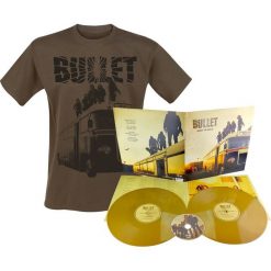 Bullet Dust to gold 2 LP + CD + T-Shirt złoty. Żółte t-shirty męskie Bullet, l, w kolorowe wzory, z bawełny, z klasycznym kołnierzykiem. Za 139,90 zł.