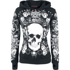 Odzież damska: Jawbreaker Allover Painted Sweater Bluza z kapturem damska czarny/biały