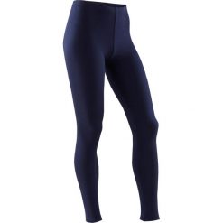 Legginsy do gimnastyki 100. Niebieskie legginsy damskie DOMYOS, s, bez wzorów, z elastanu. Za 19,99 zł.