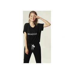 T-shirt #MADGIRL - czerń. Czarne bluzki dziewczęce Madnezz, bez wzorów, z elastanu, bez kołnierzyka, bez rękawów, bez kaptura. Za 189,00 zł.