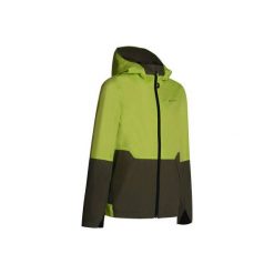 Kurtka Hike 500 WTP chłopcy. Zielone kurtki chłopięce przeciwdeszczowe QUECHUA. W wyprzedaży za 54,99 zł.