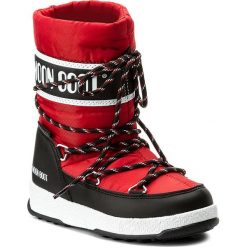 Buty zimowe chłopięce: Śniegowce MOON BOOT – We Sport Jr Wp 34051300004 Black/Red