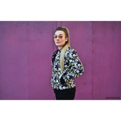 Bluzy męskie: KURTKA BUTTON BOMBER JACKE FLOWER unisex kwiatki