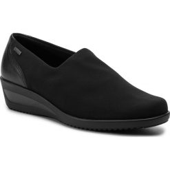 Półbuty ARA - GORE-TEX 12-40619-06 Schwarz. Czarne półbuty damskie ara, bez wzorów, ze skóry, bez obcasa, na koturnie, bez zapięcia. Za 399,00 zł.