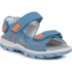 Sandały PRIMIGI - 5391122 M Azzurr. Niebieskie sandały chłopięce Primigi, ze skóry, bez zapięcia. Za 229,00 zł.